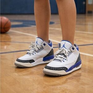 Jordan 3 retro blue sneakers